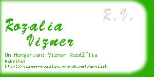 rozalia vizner business card